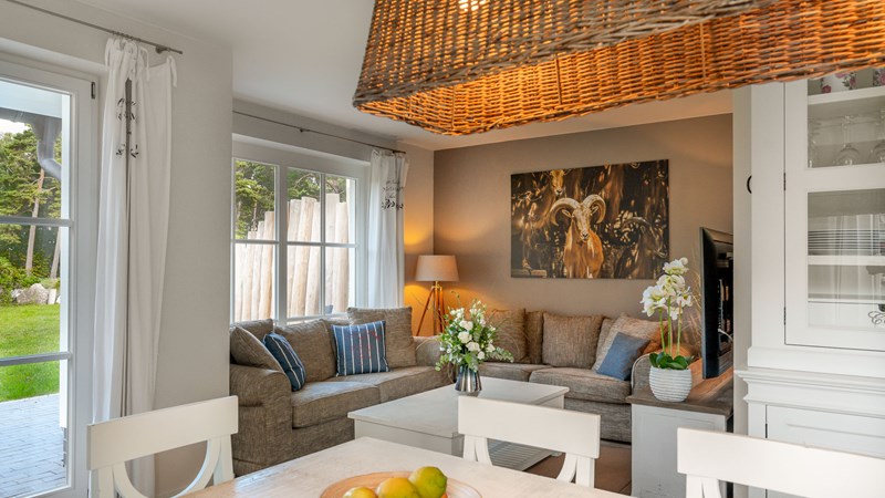 Ferien im Dünenhaus Ole und Lasse Wohnzimmer Insel Rügen